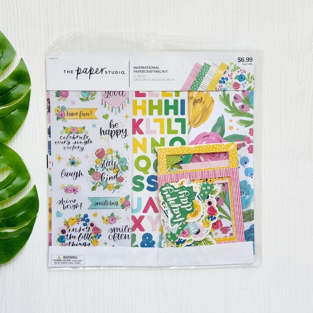 The Paper Studio Inspirational Paper Crafting Scrapbook 57 Piece Kit NWT!